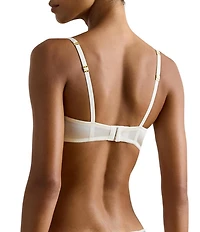 Lauren Ralph Lauren Satin & Lace Balconette Unlined Underwire Bra
