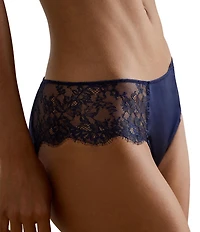 Lauren Ralph Lauren Satin & Lace Hipster Panty