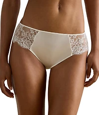 Lauren Ralph Lauren Satin & Lace Hipster Panty