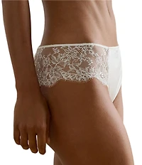Lauren Ralph Lauren Satin & Lace Hipster Panty