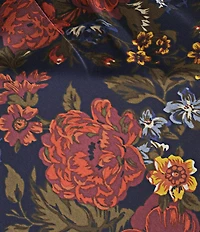 Lauren Ralph Lauren Satin Charmeuse Floral Print Sleeveless Cocktail Dress