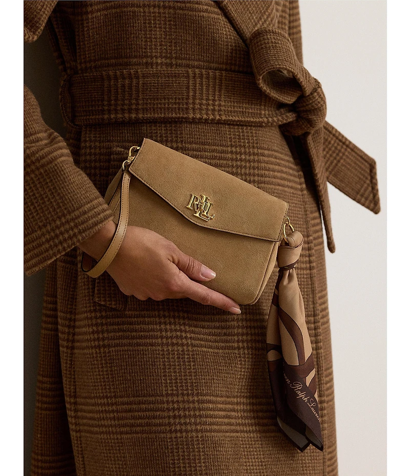 Lauren Ralph Lauren Scarf Trim Turn-Lock Wristlet Crossbody Bag