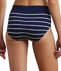 Lauren Ralph Lauren Seamless Striped Jersey Knit Brief Panty