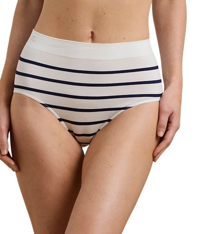 Lauren Ralph Lauren Seamless Striped Jersey Knit Brief Panty