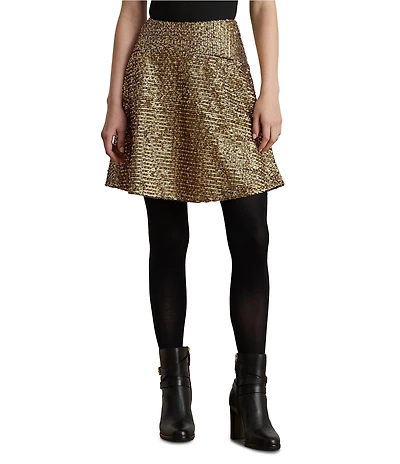 Lauren Ralph Lauren Sequin A-Line Mini Skirt