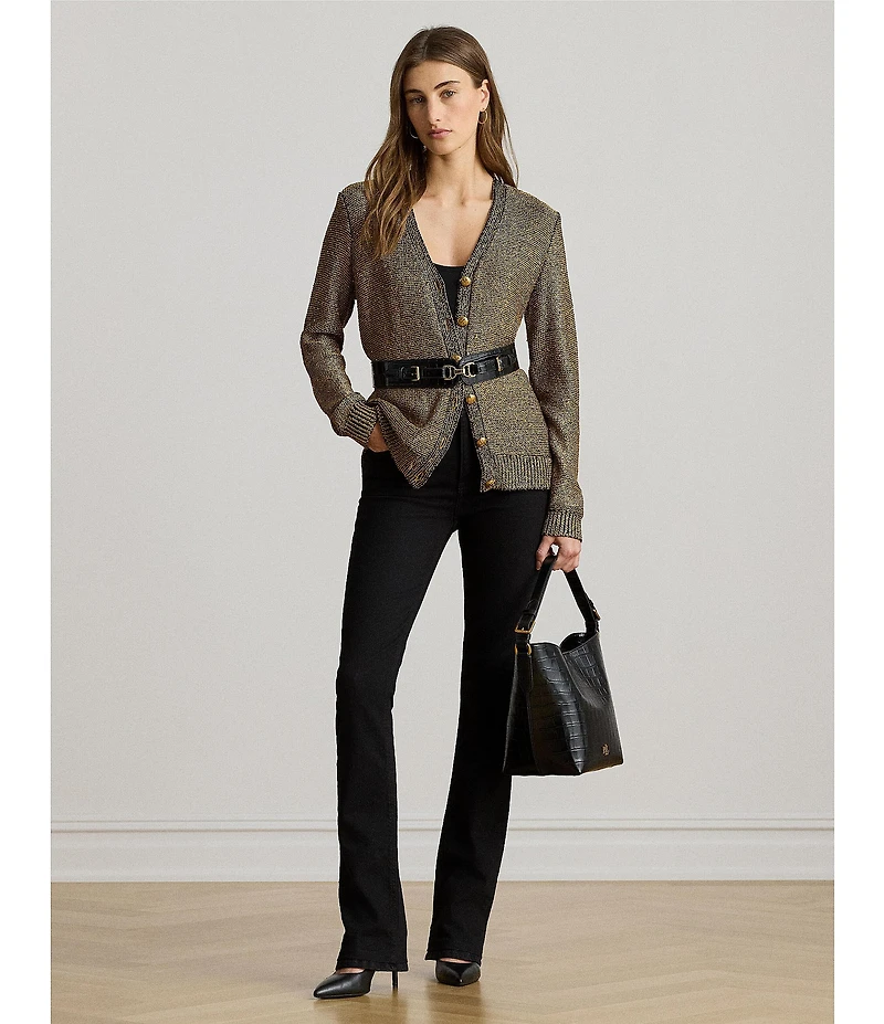 Lauren Ralph Lauren Sequined Linen-Blend Cardigan