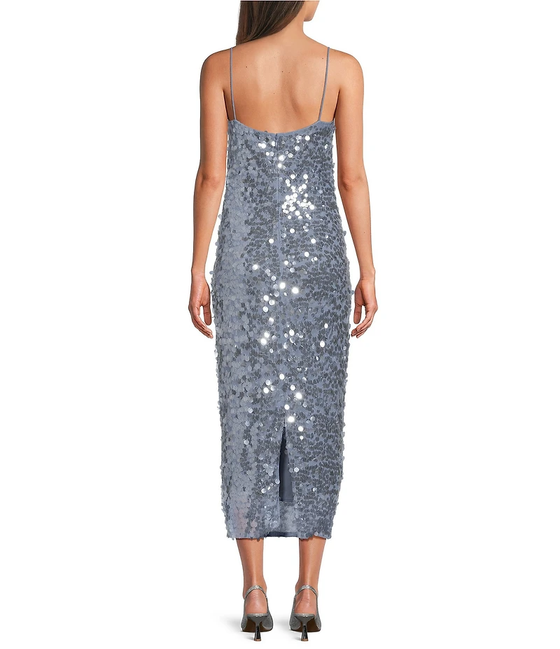 Lauren Ralph Lauren Sequined Tulle Off-The-Shoulder Midi Dress
