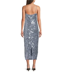 Lauren Ralph Lauren Sequined Tulle Off-The-Shoulder Midi Dress