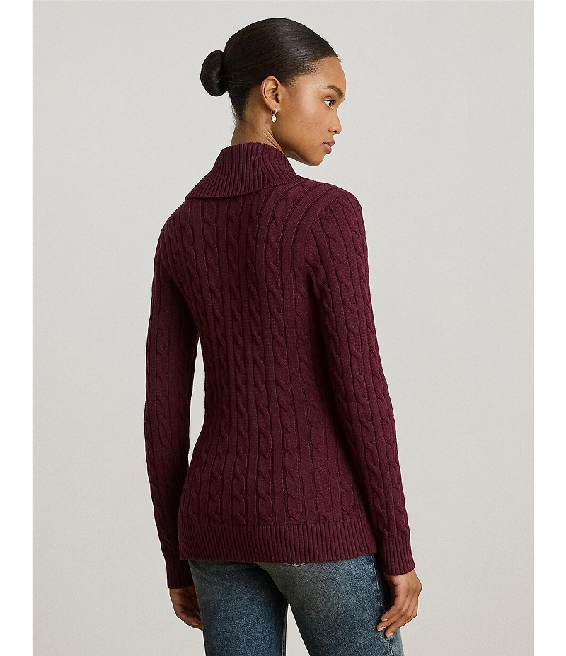 Lauren Ralph Lauren Shawl Collar Long Sleeve Buckle Sweater