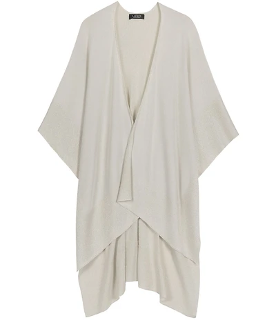 Lauren Ralph Lauren Shine Border Tissue Weight Ruana