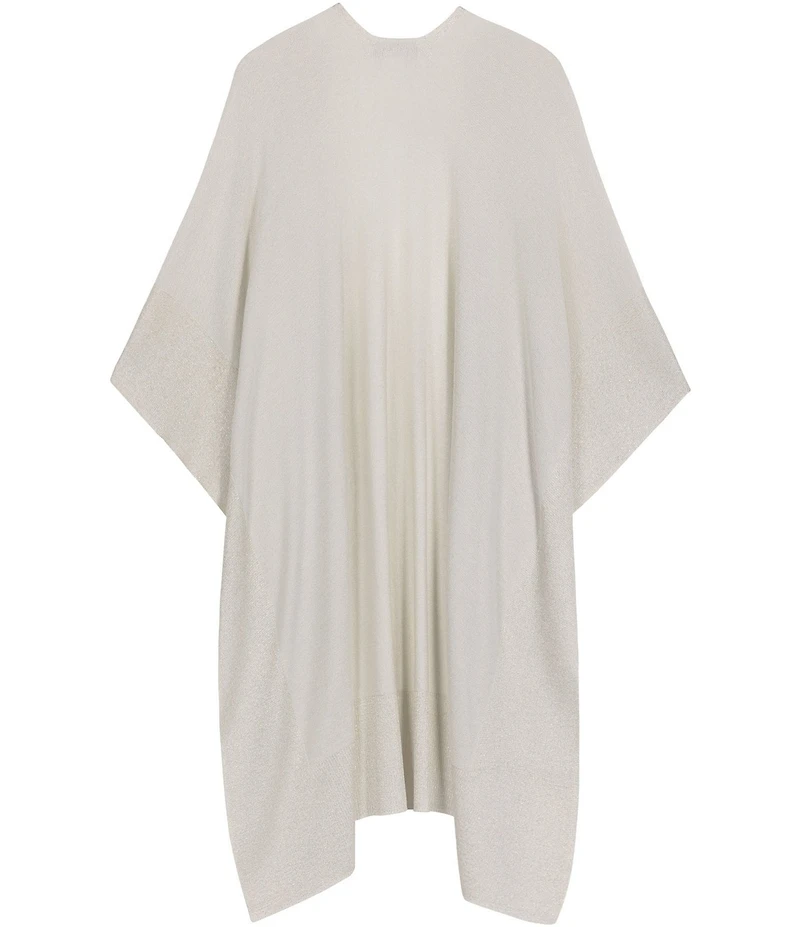 Lauren Ralph Lauren Shine Border Tissue Weight Ruana