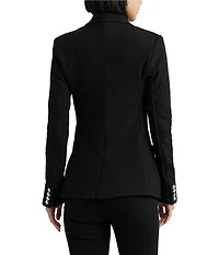 Lauren Ralph Lauren Signature Bullion Patch Two Button Jacquard Blazer
