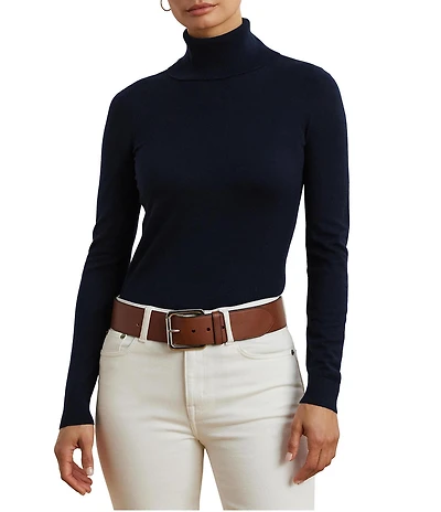 Lauren Ralph Lauren Silk Blend Turtleneck Sweater