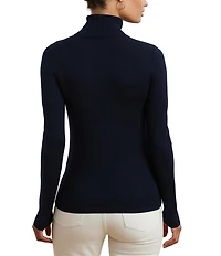 Lauren Ralph Lauren Silk Blend Turtleneck Sweater