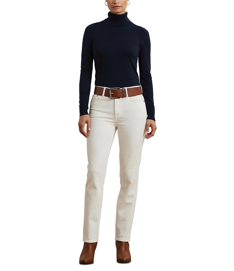 Lauren Ralph Lauren Silk Blend Turtleneck Sweater