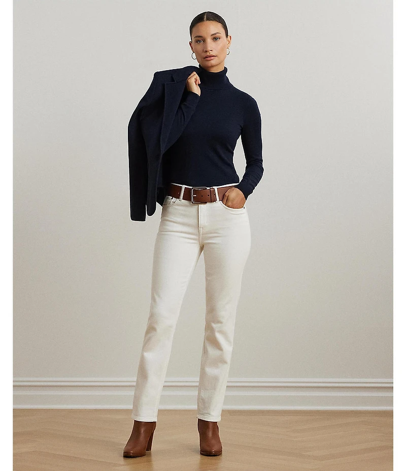 Lauren Ralph Lauren Silk Blend Turtleneck Sweater