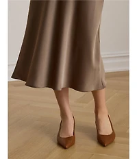 Lauren Ralph Lauren Silky Satin Charmeuse Midi Skirt