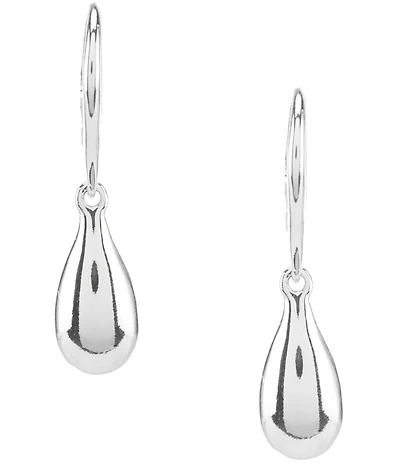 Lauren Ralph Lauren Silver Dangling Teardrop Sculptural Earrings