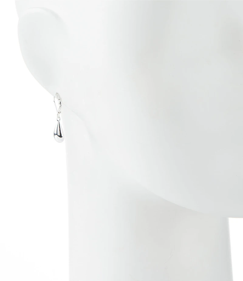 Lauren Ralph Lauren Silver Dangling Teardrop Sculptural Earrings