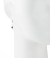 Lauren Ralph Lauren Silver Dangling Teardrop Sculptural Earrings