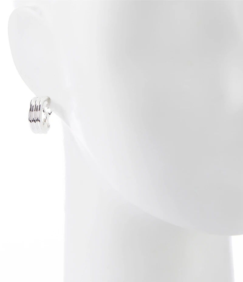 Lauren Ralph Lauren Silver Hoop Clip-On Earrings