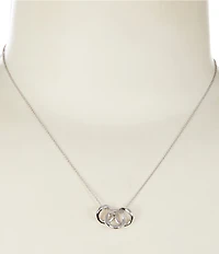 Lauren Ralph Lauren Silver Tone Triple Wave Short Pendant Necklace