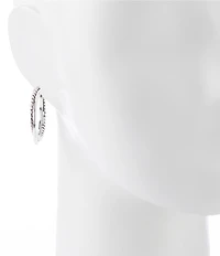 Lauren Ralph Lauren Silver Twisted Hoop Earrings