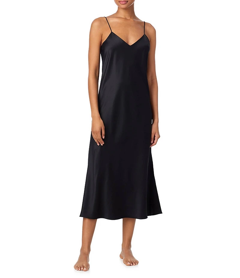 Lauren Ralph Lauren Sleeveless V-Neck Satin Ballet Nightgown
