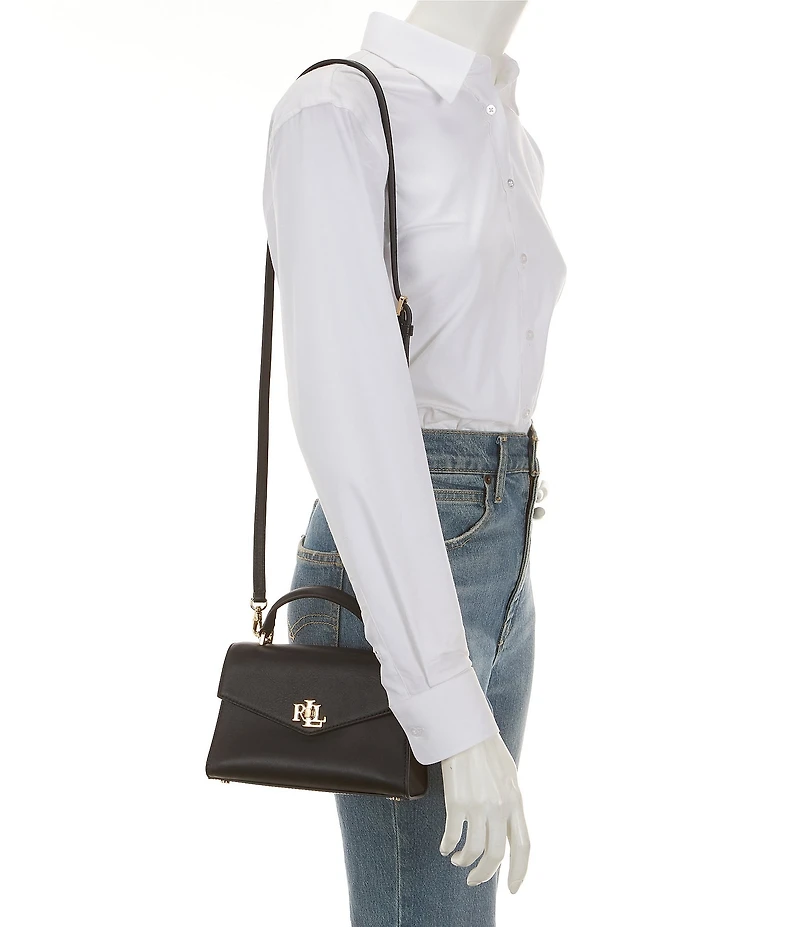 Lauren Ralph Lauren Farrah Small Leather Satchel Bag
