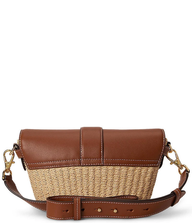 Lauren Ralph Lauren Small Lynden Straw Shoulder Bag