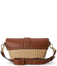 Lauren Ralph Lauren Small Lynden Straw Shoulder Bag