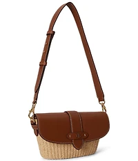 Lauren Ralph Lauren Small Lynden Straw Shoulder Bag