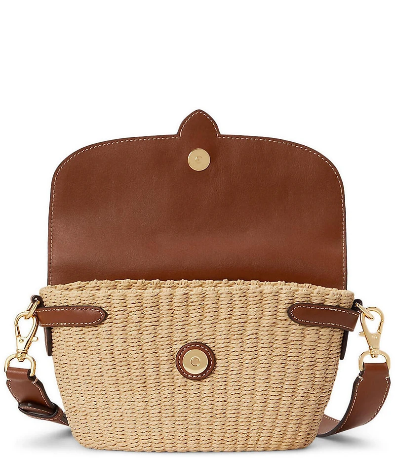 Lauren Ralph Lauren Small Lynden Straw Shoulder Bag