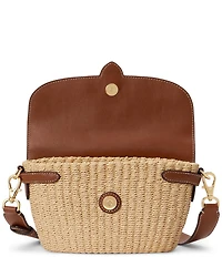 Lauren Ralph Lauren Small Lynden Straw Shoulder Bag