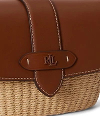 Lauren Ralph Lauren Small Lynden Straw Shoulder Bag