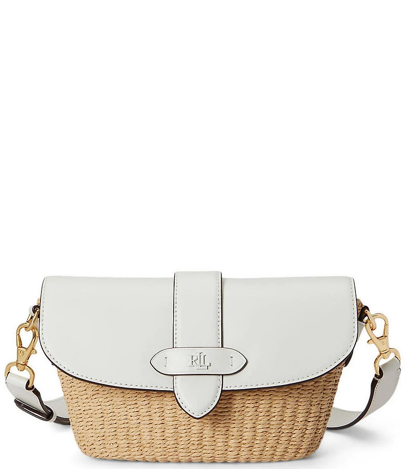 Lauren Ralph Lauren Small Lynden Straw Shoulder Bag