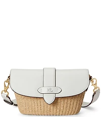 Lauren Ralph Lauren Small Lynden Straw Shoulder Bag