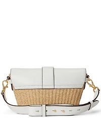 Lauren Ralph Lauren Small Lynden Straw Shoulder Bag
