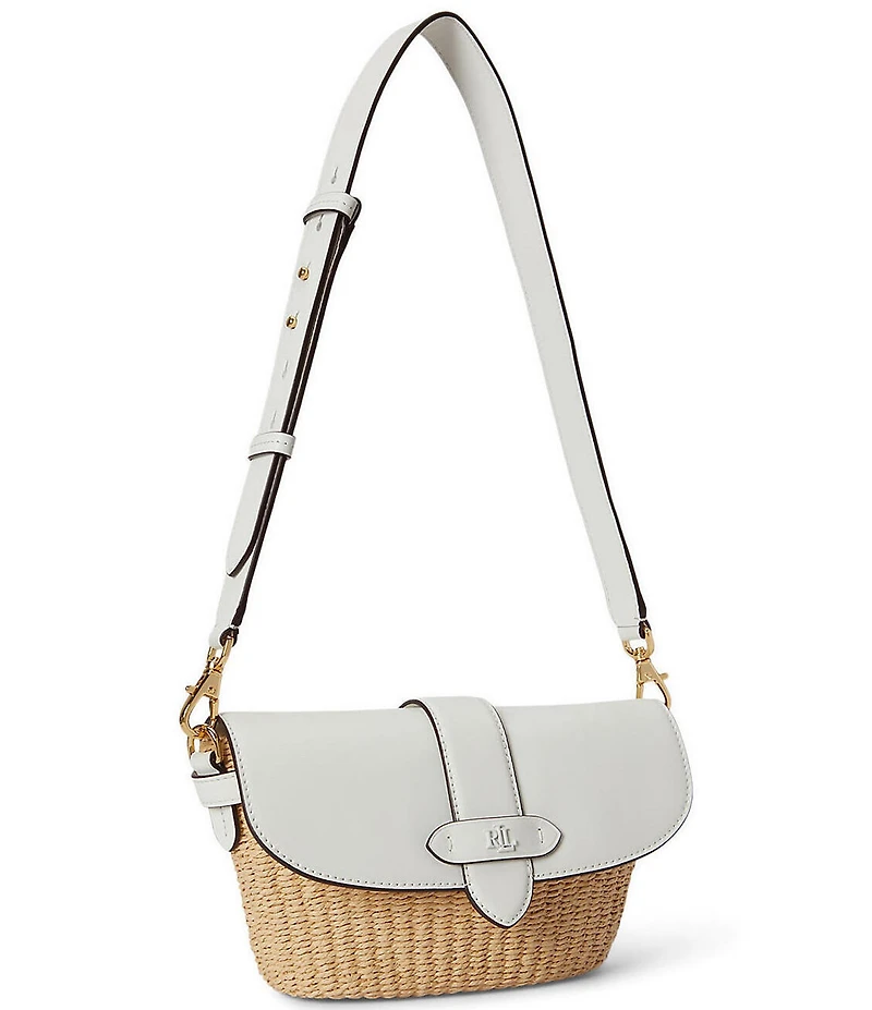 Lauren Ralph Lauren Small Lynden Straw Shoulder Bag