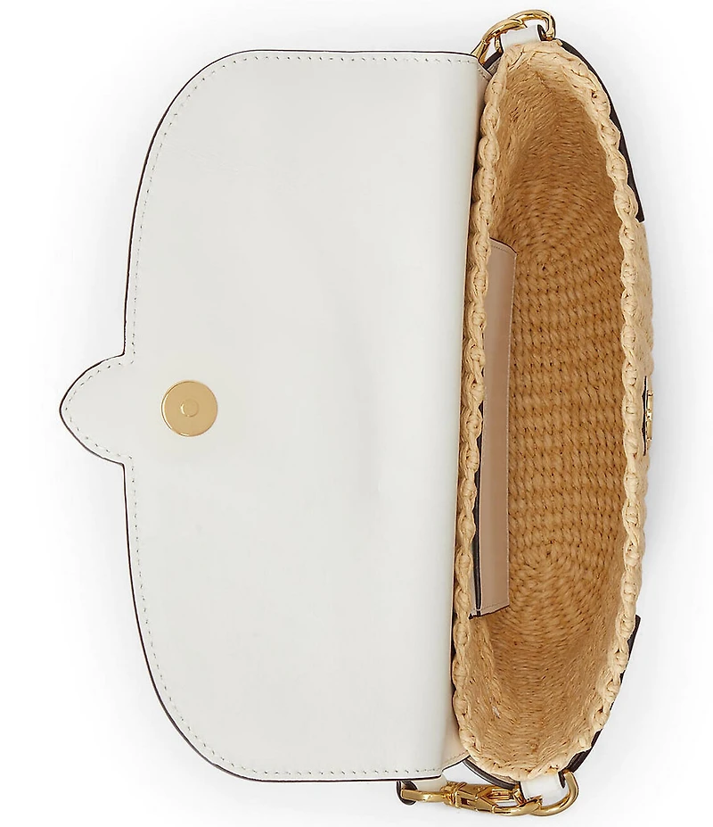 Lauren Ralph Lauren Small Lynden Straw Shoulder Bag