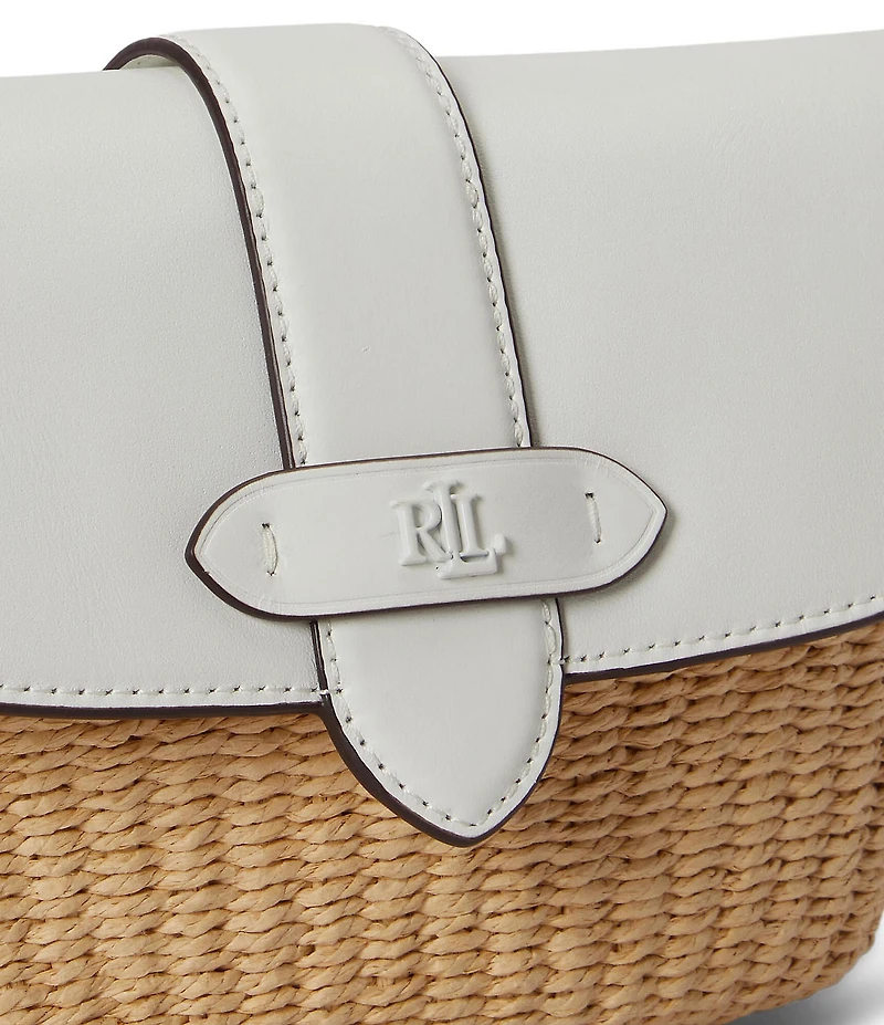 Lauren Ralph Lauren Small Lynden Straw Shoulder Bag