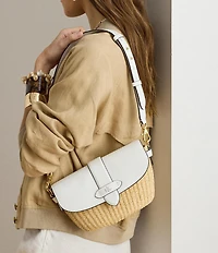 Lauren Ralph Lauren Small Lynden Straw Shoulder Bag