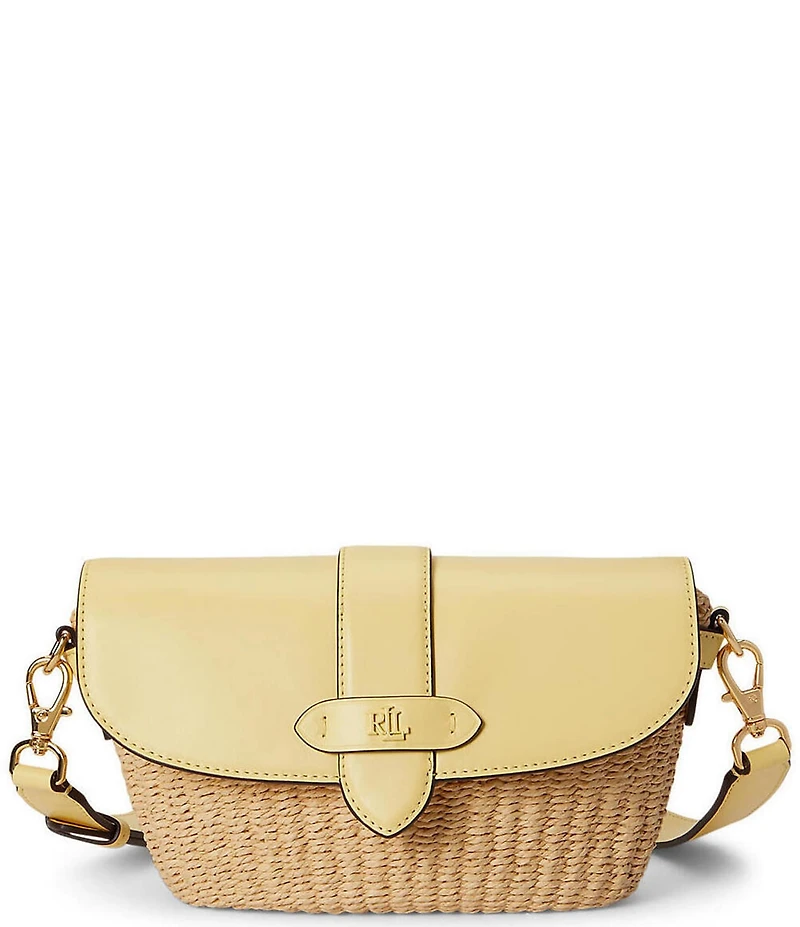Lauren Ralph Lauren Small Lynden Straw Shoulder Bag