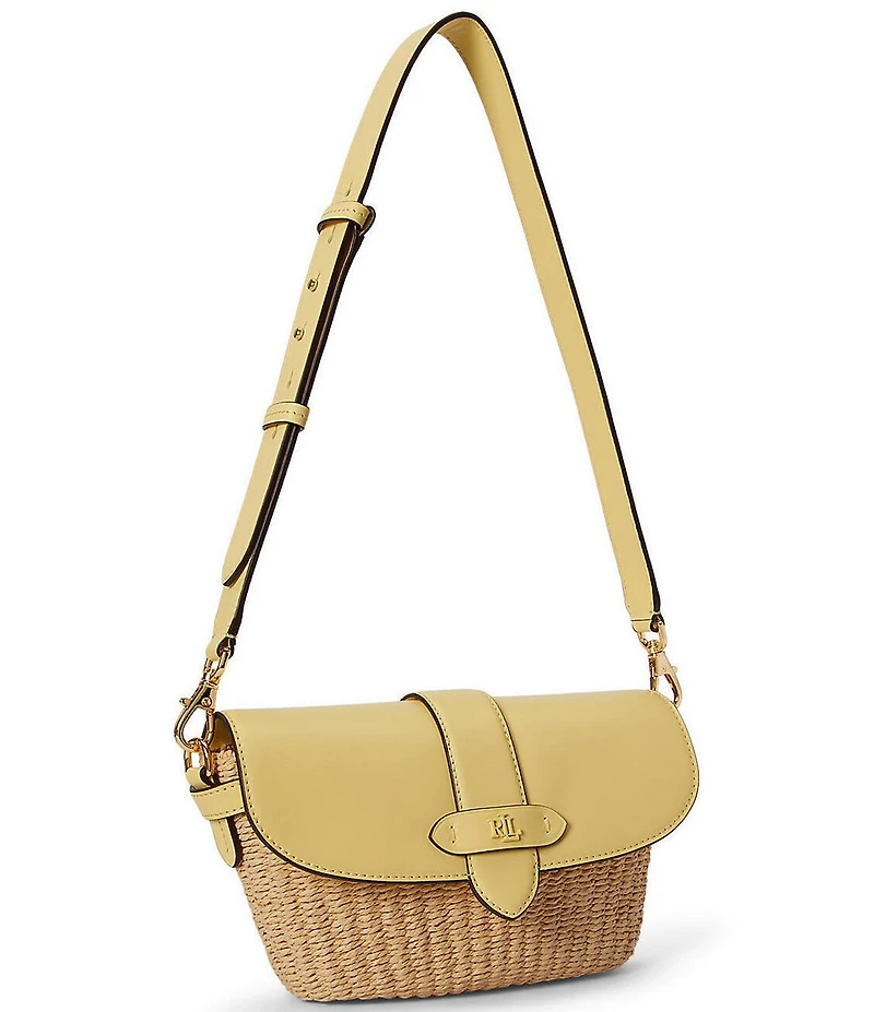 Lauren Ralph Lauren Small Lynden Straw Shoulder Bag