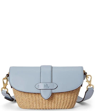 Lauren Ralph Lauren Small Lynden Straw Shoulder Bag