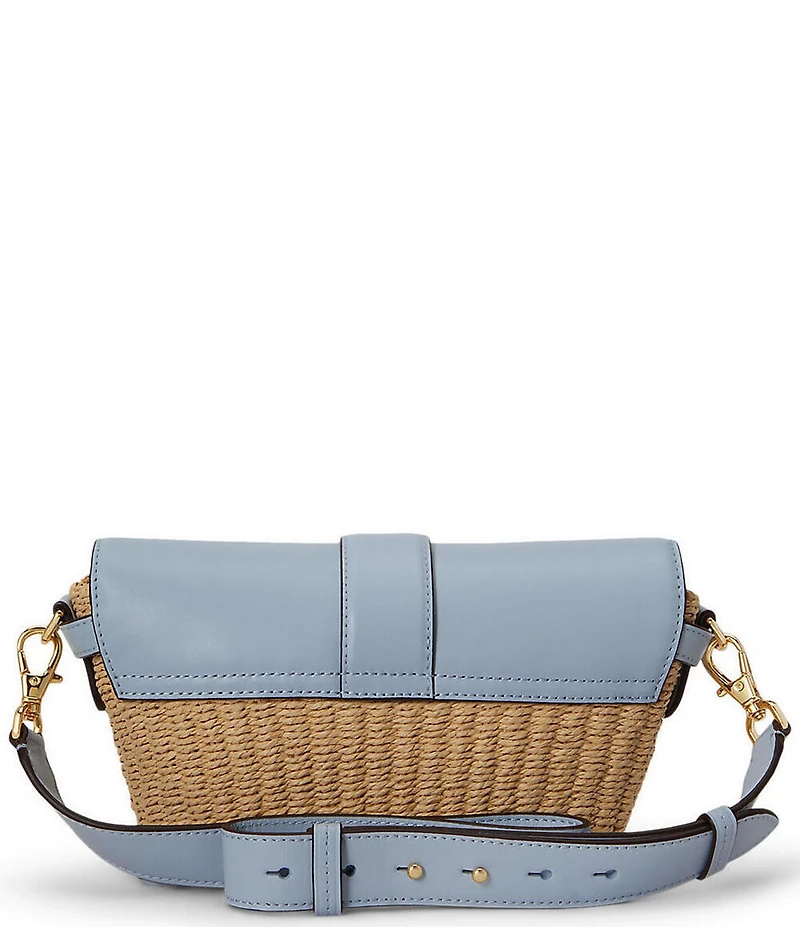 Lauren Ralph Lauren Small Lynden Straw Shoulder Bag