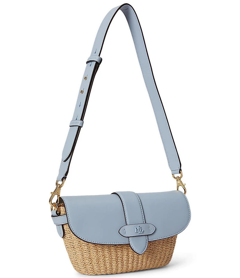 Lauren Ralph Lauren Small Lynden Straw Shoulder Bag