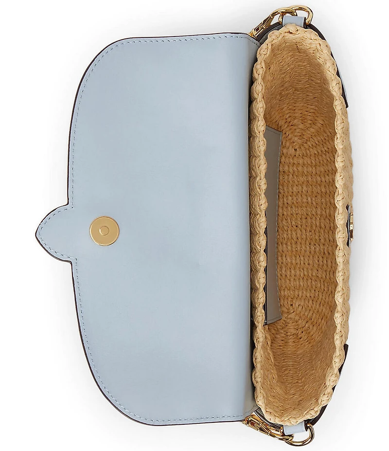 Lauren Ralph Lauren Small Lynden Straw Shoulder Bag