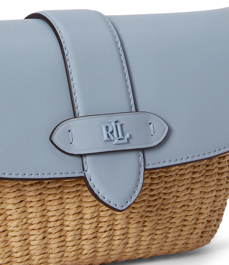 Lauren Ralph Lauren Small Lynden Straw Shoulder Bag
