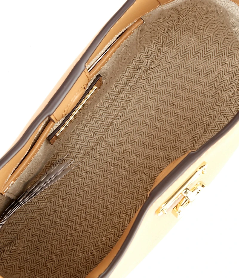 Lauren Ralph Lauren Tanner Small Leather Padlock Shoulder Bag
